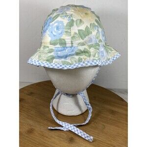 Cotton Flowers Sun Hat Baby Girl Size 12M-18M